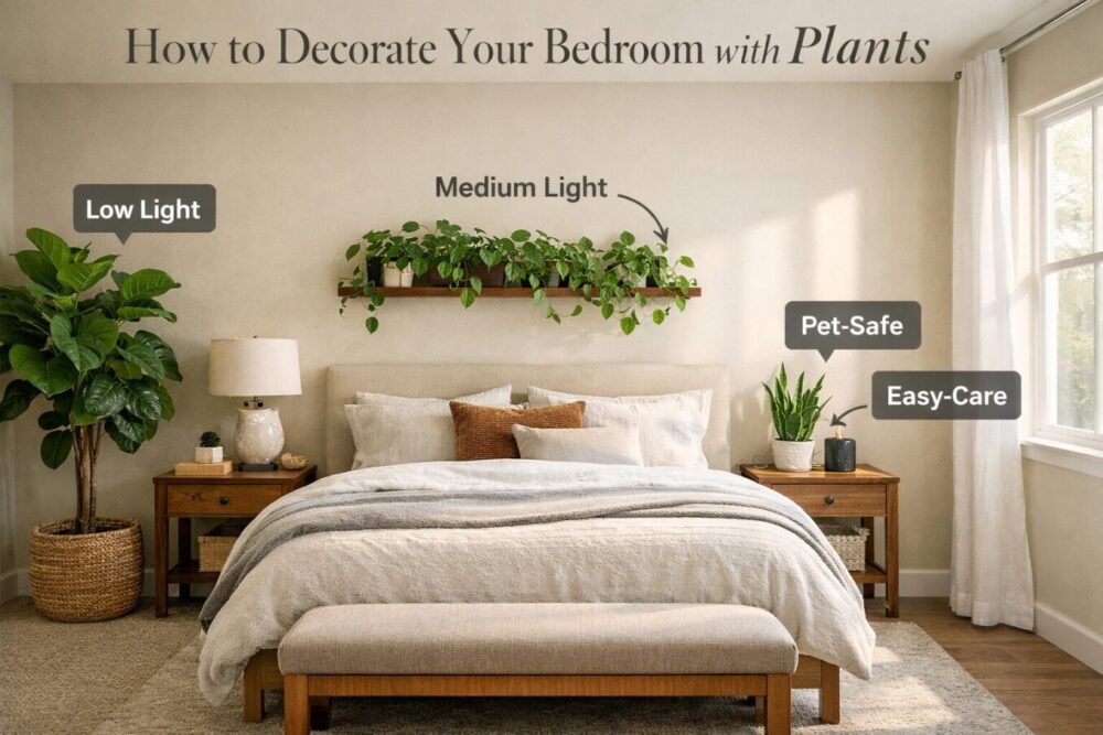 How to decor bedroom with Plants