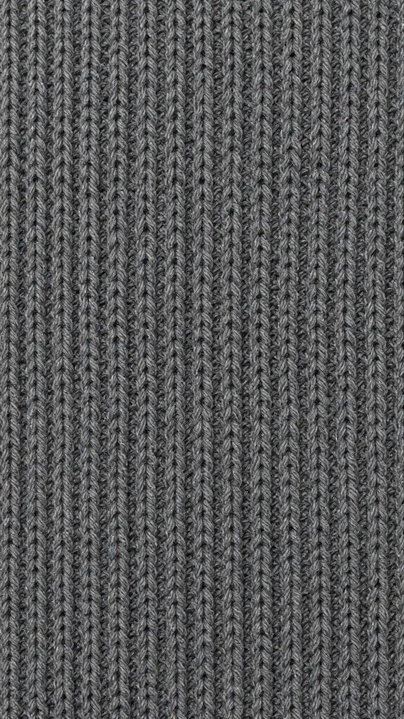 Closeup of knitted fabric showing stockinette stitch detail