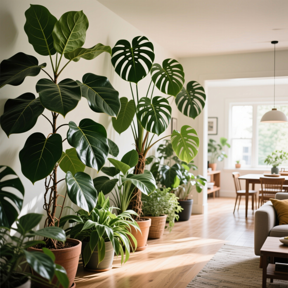 10 Creative Living Room Ideas for Open Floor Plan 8 8. Incorporate Indoor Plants as Natural Room Dividers