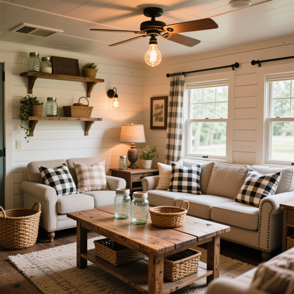10 Cute Living Room Ideas for Mobile Home 3 2. Embrace the Farmhouse or Country Aesthetic