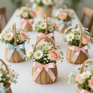 10 Floral baby shower ideas Step 7: Build Idea #6 — DIY mason jars with ribbon bows