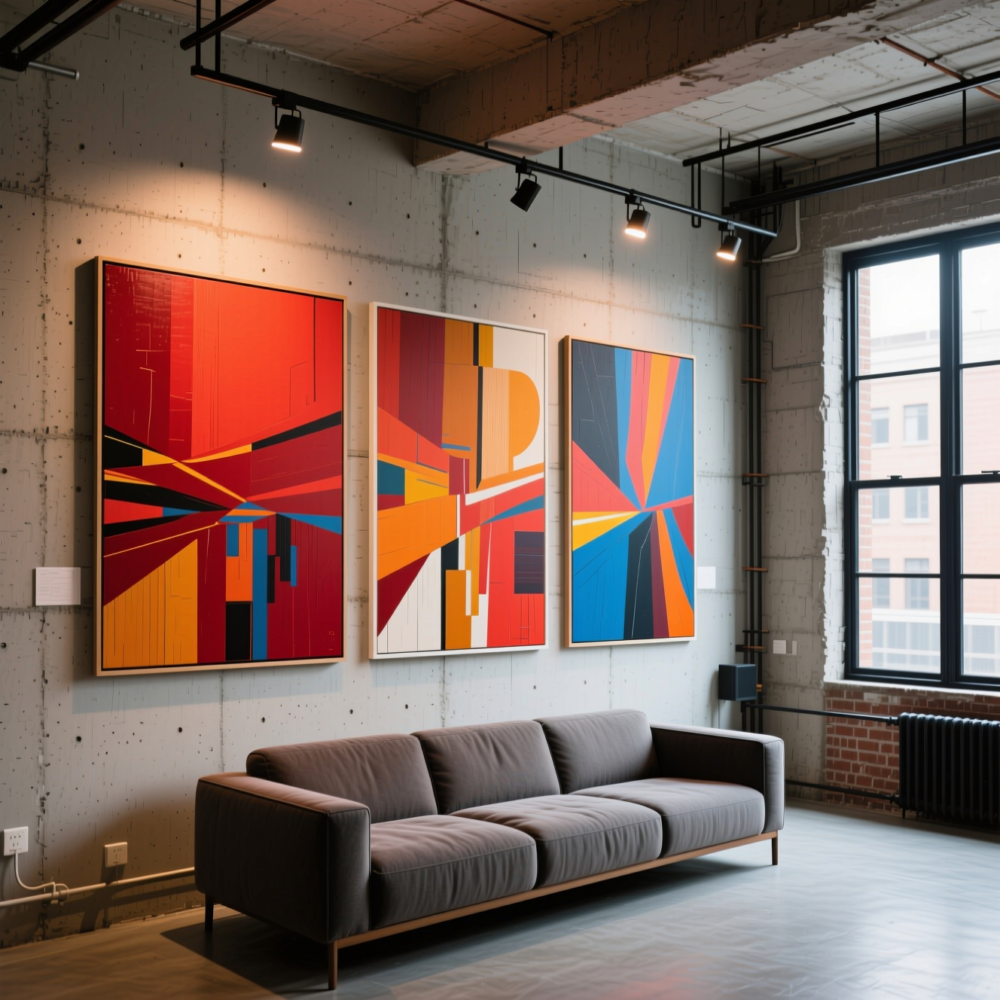10 Lofty style Living Room Design Ideas 7 7. Use Artwork to Add Color, Energy, and Personality