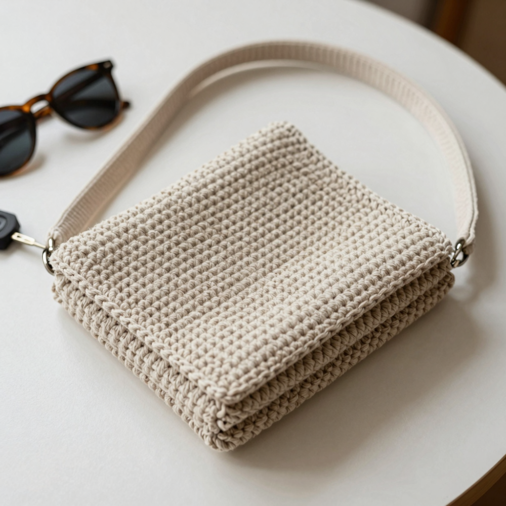 10 creative crochet bag ideas 6 Step 5: Easy folded-rectangle crossbody (Idea #4)