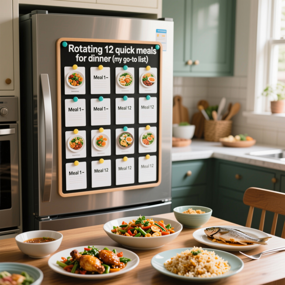 12 Quick Meals for Dinner 4 Step 4: Rotate 12 quick meals for dinner (my go-to list)