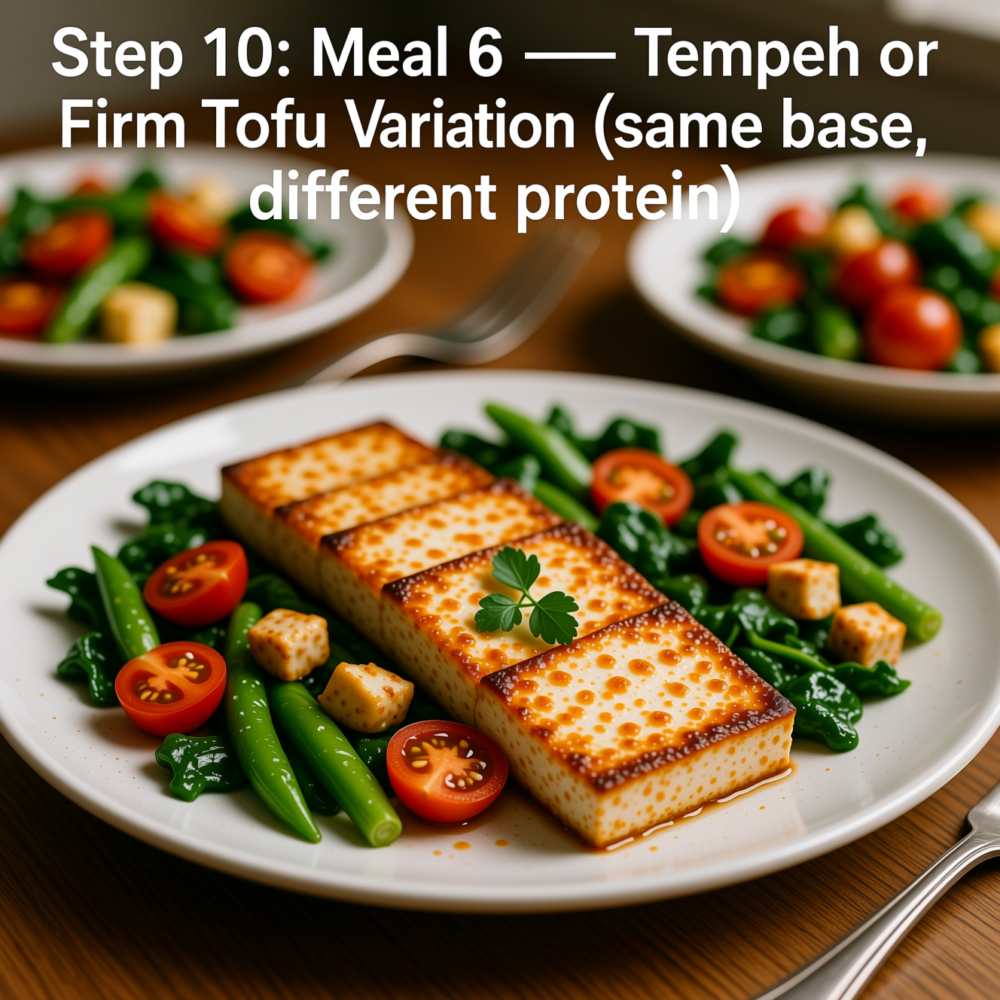 12 Quick Meals for Dinner 10 Step 10: Meal 6 — Tempeh or Firm Tofu Variation (same base, different protein)