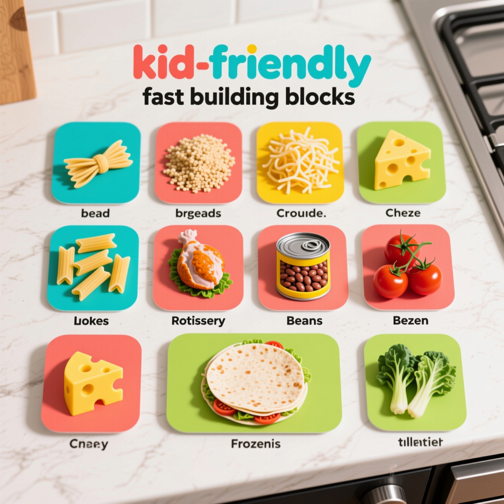 12 Quick Meals for Kids (Fast, Familiar, and Easy Weeknight Wins) 3 Step 2: Choose Kid-Friendly Fast Building Blocks