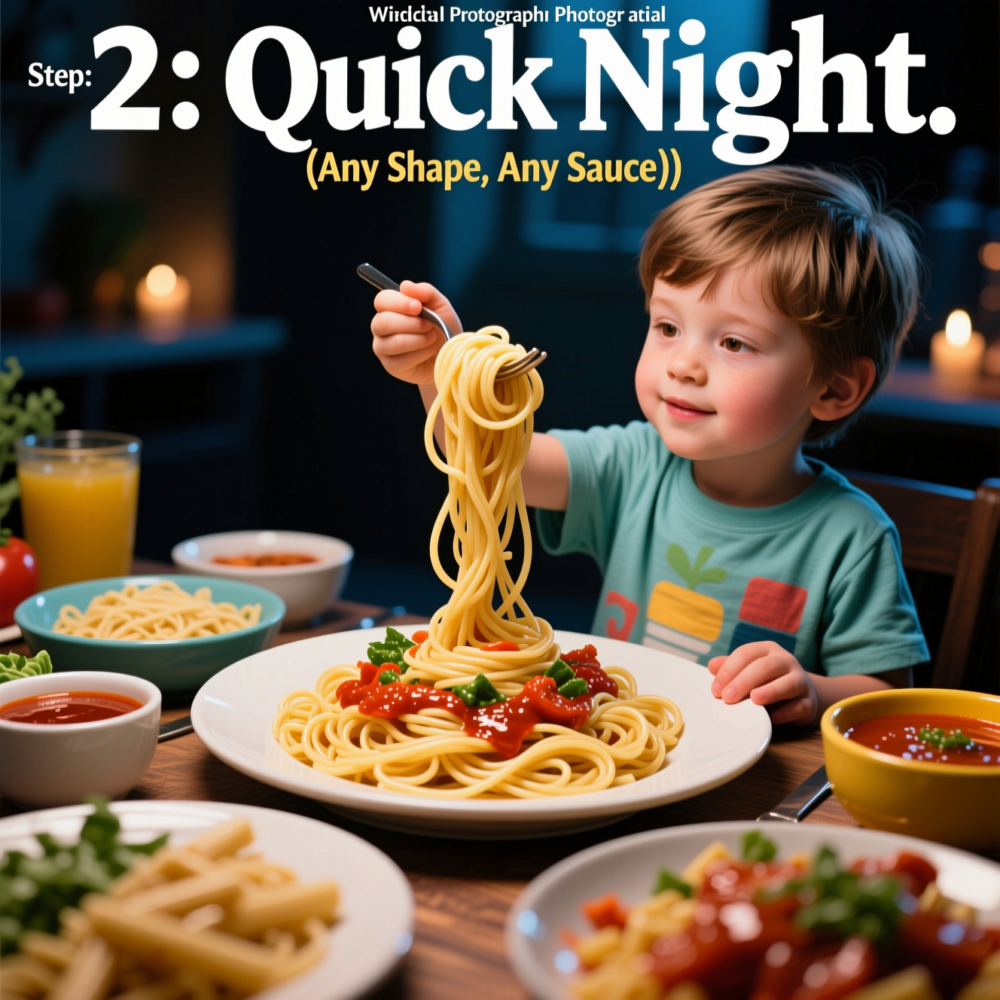 12 Quick Meals for Kids (Fast, Familiar, and Easy Weeknight Wins) 8 Step 6: 2) Pasta Night (Any Shape, Any Sauce)