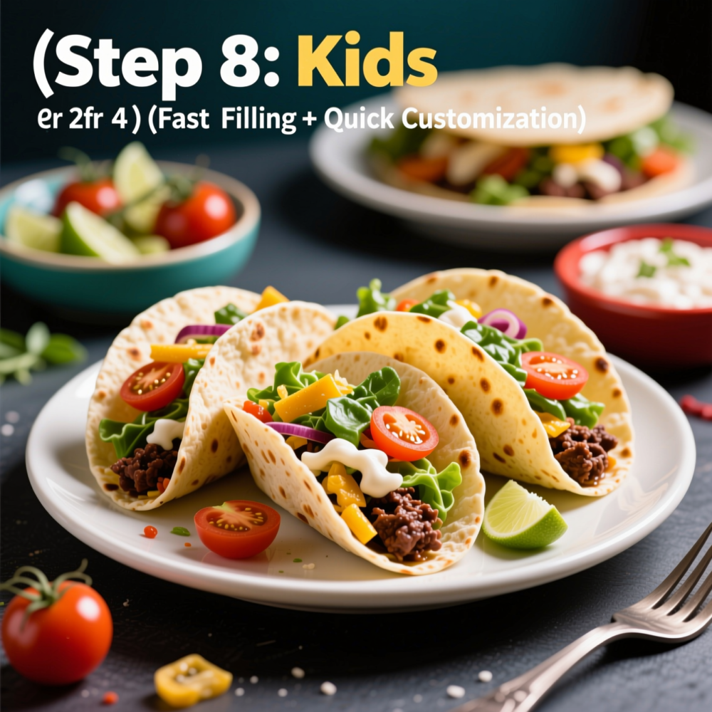 12 Quick Meals for Kids (Fast, Familiar, and Easy Weeknight Wins) 10 Step 8: 4) Tacos (Fast Filling + Quick Customization)