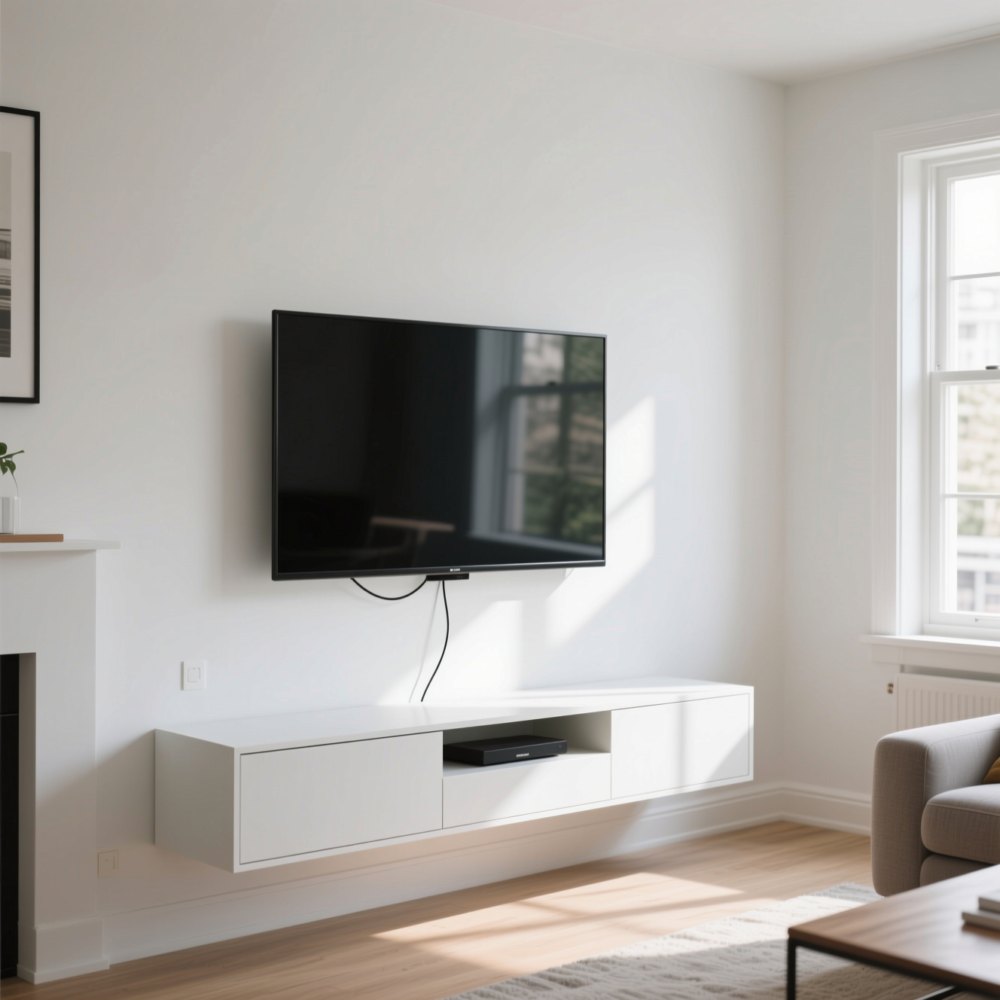 12 Smart Living Room Ideas for TV Wall 2 2. Mount the TV on the Wall for a Clean, Modern Look
