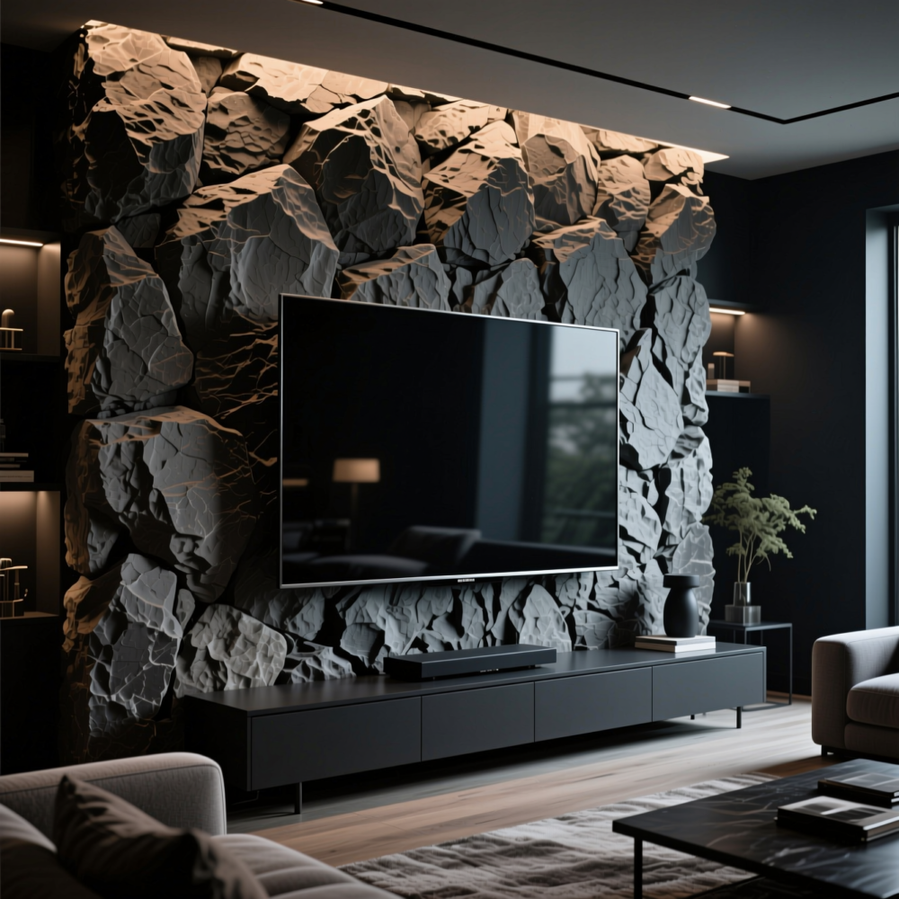 12 Smart Living Room Ideas for TV Wall 5 5. Use a Textured or Accent Wall to Add Depth Behind the Screen