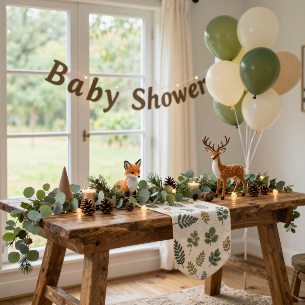 1. Woodland Nature Theme Decor