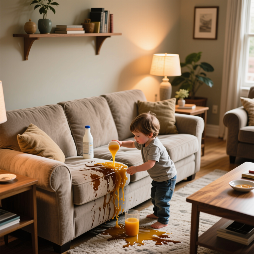 14 Amazing Living Room Ideas for Families with Kids 8 7. Opt for Durable, Stain-Resistant Furniture