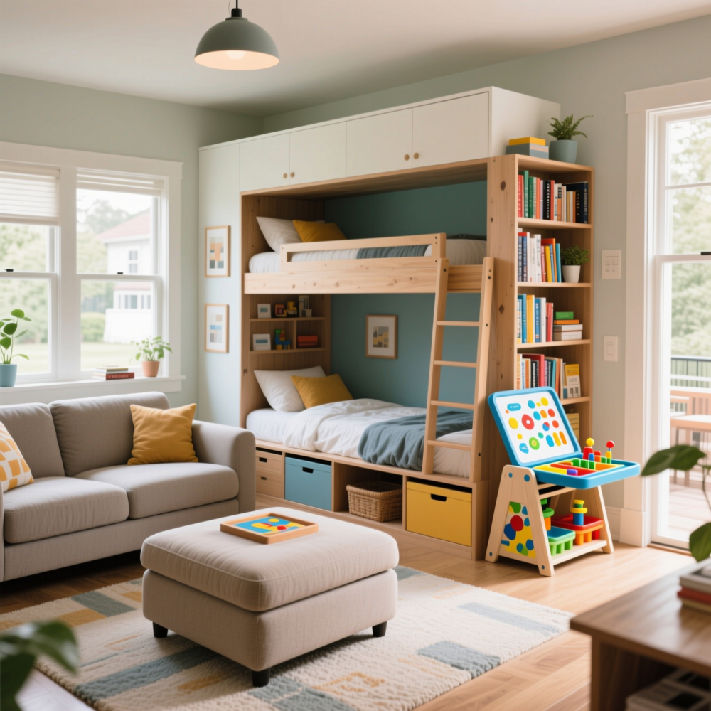 14 Amazing Living Room Ideas for Families with Kids 9 8. Design for Multi-Purpose Use
