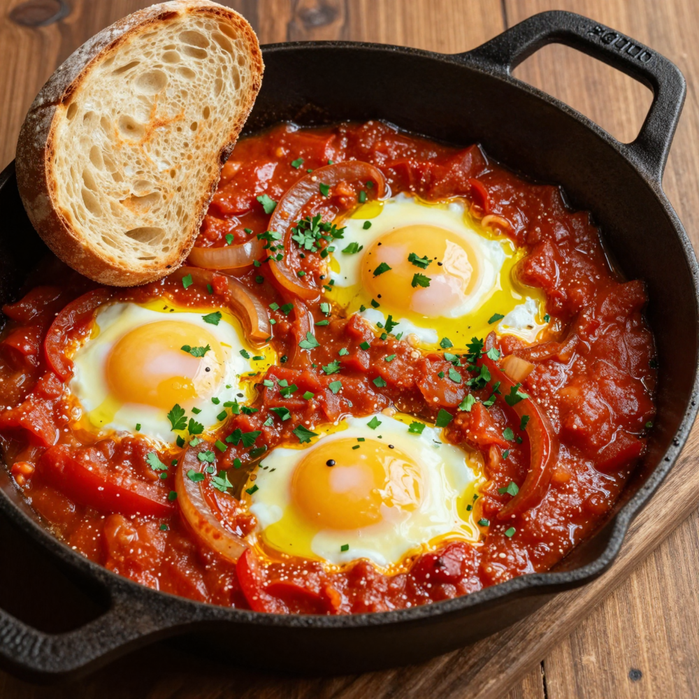 5. Shakshuka-Style Pan Dinner (20-minute skillet)