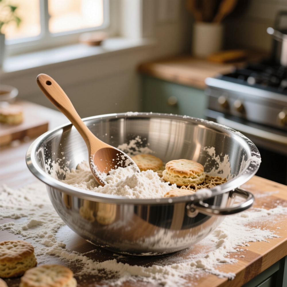 Southern Fluffy Buttermilk Style Biscuits 2 Step 2: Combine Your Dry Ingredients