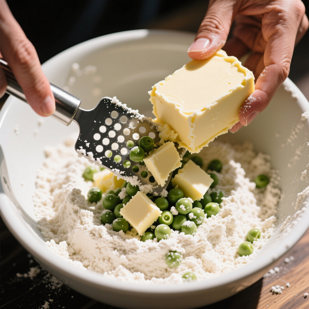Southern Fluffy Buttermilk Style Biscuits 4 Step 4: Add Buttermilk and Form the Dough