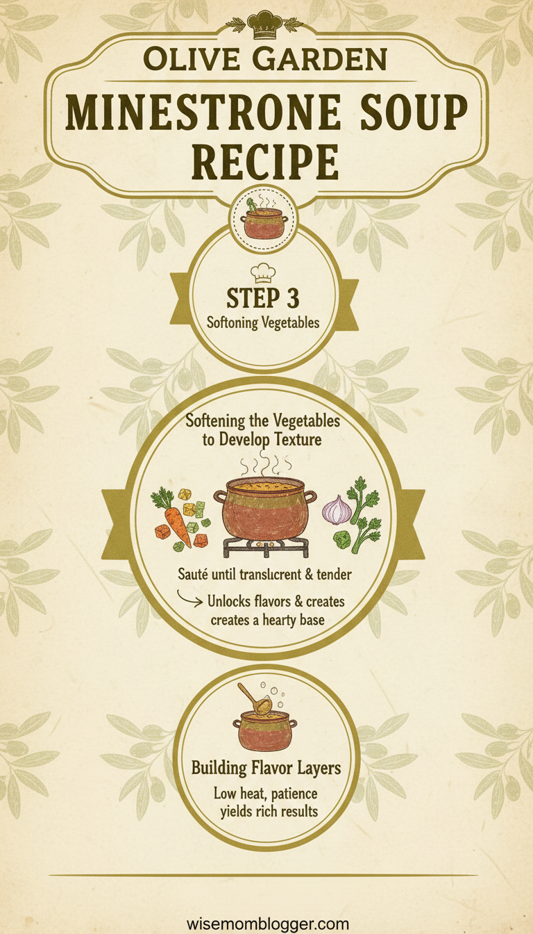 Minestrone Soup Recipe Olive Garden Copycat 4 Step 3: Soften the Vegetables to Develop Texture