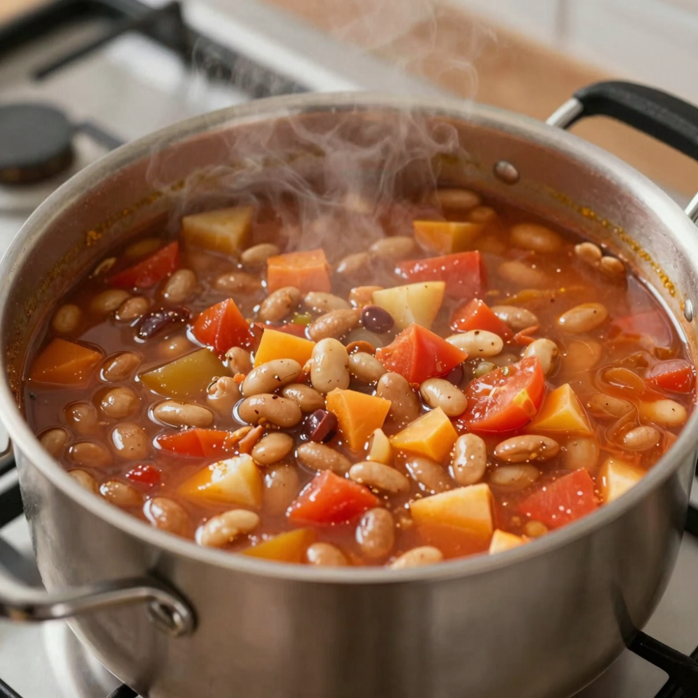 Minestrone Soup Recipe Olive Garden Copycat 5 Step 4: Add Beans + Tomato Broth and Simmer