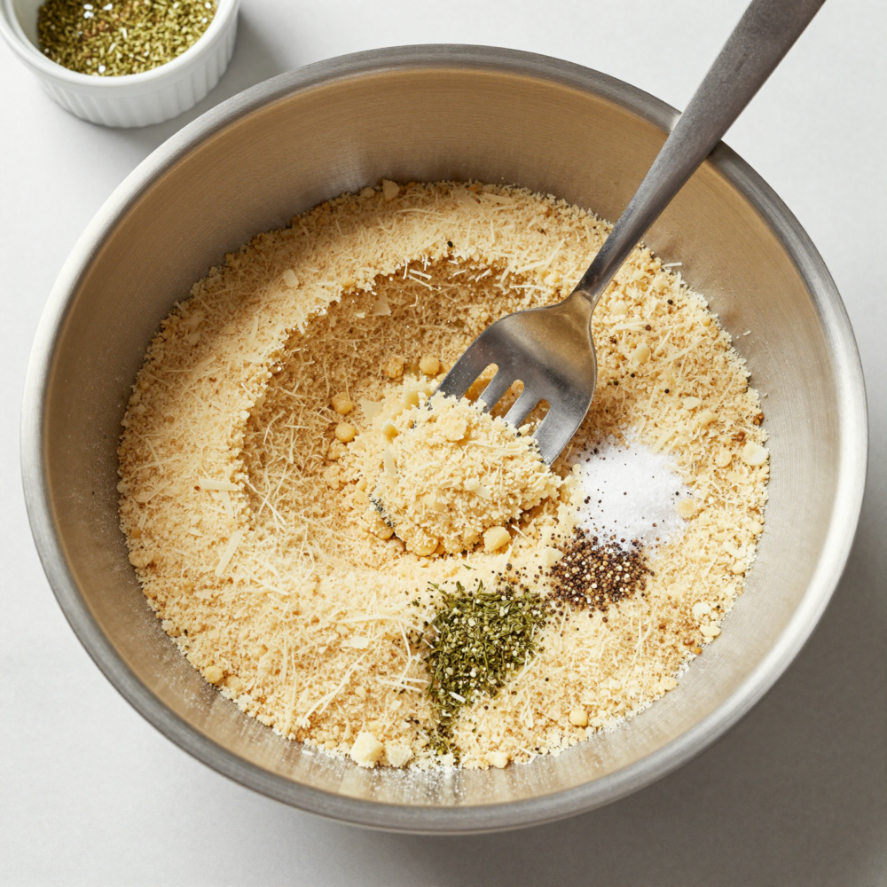 Parmesan Crusted Chicken Baked 5 Step 4: Build the Dry Parmesan Crust Mix