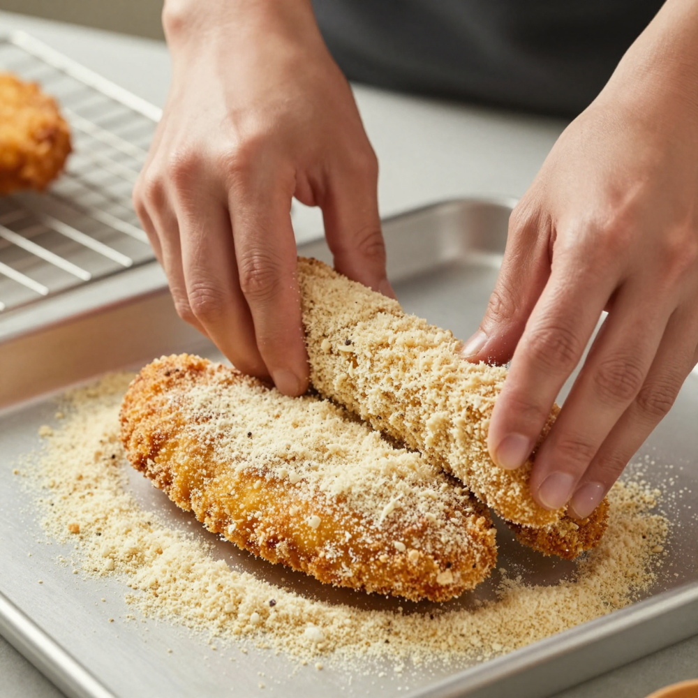 Parmesan Crusted Chicken Baked 6 Step 5: Coat the Chicken Like I Mean It