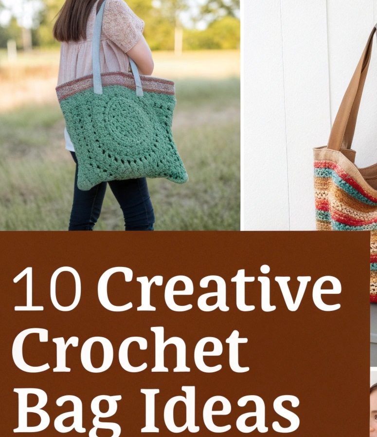 10 creative crochet bag ideas 1 collage images showing creative crochet bag ideas