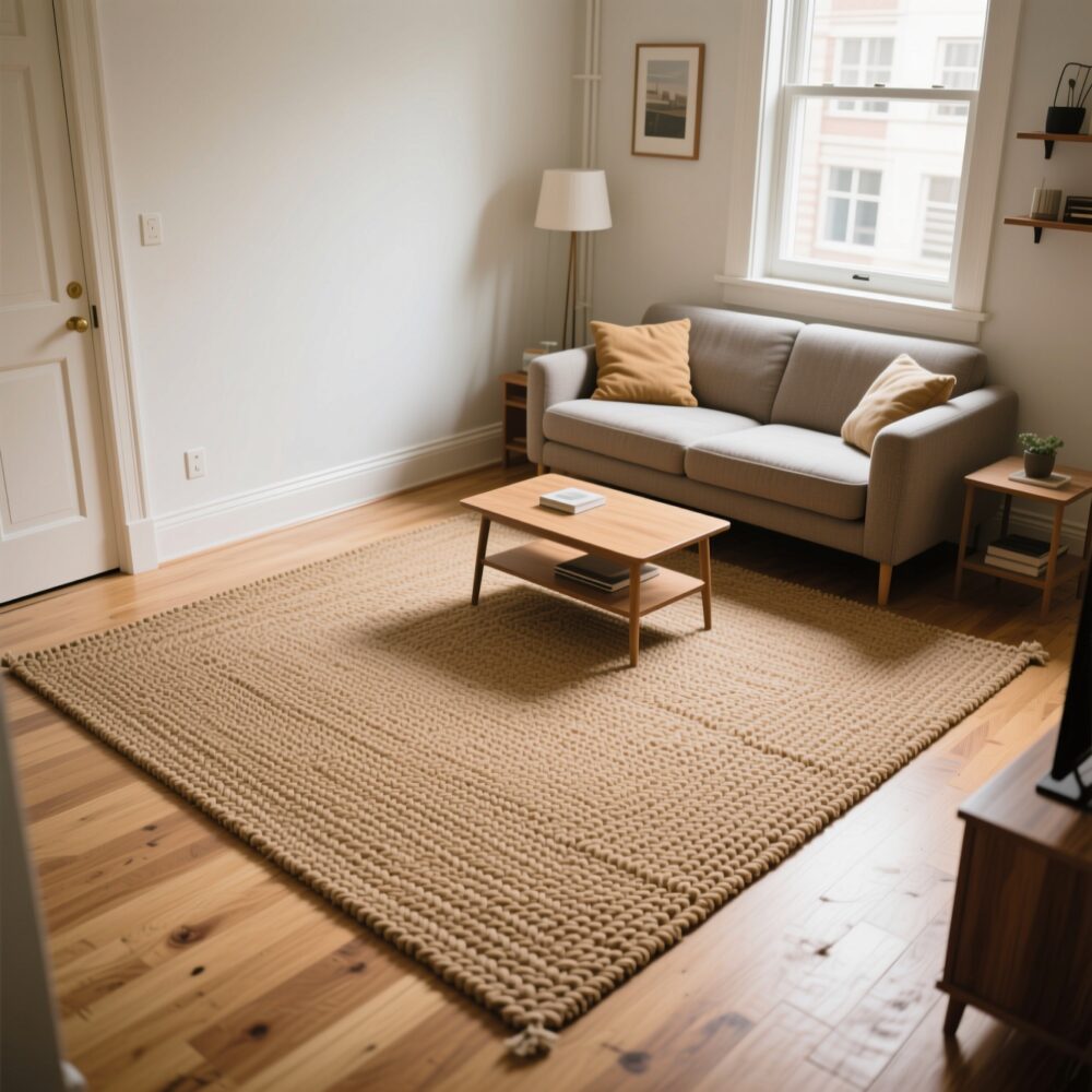 10 Fun Cozy Living Room Ideas for a Studio Apartment 2 1. Use a Rug to Define Your Living Room Zone