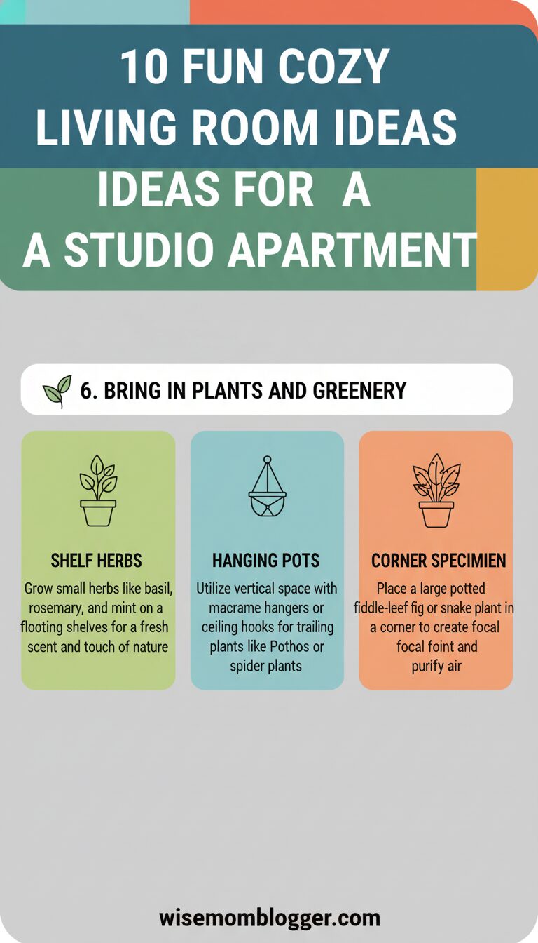 10 Fun Cozy Living Room Ideas for a Studio Apartment 7 6. Bring in Plants and Greenery