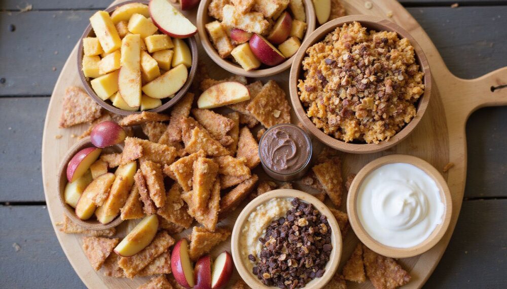 12 Healthy Apple Nachos Recipes the Whole Family Will Love 3 1. Classic Almond Butter & Chocolate Chip Nachos
