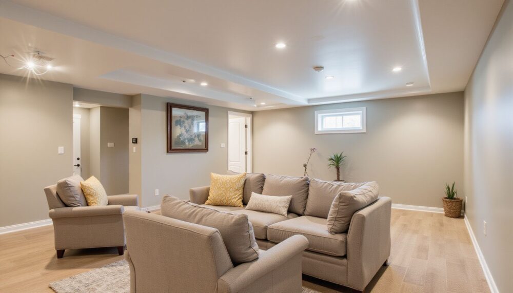 12 Genius Low-Ceiling Basement Design Ideas That Make Space Feel Higher 6 Lighting and Finish Upgrades