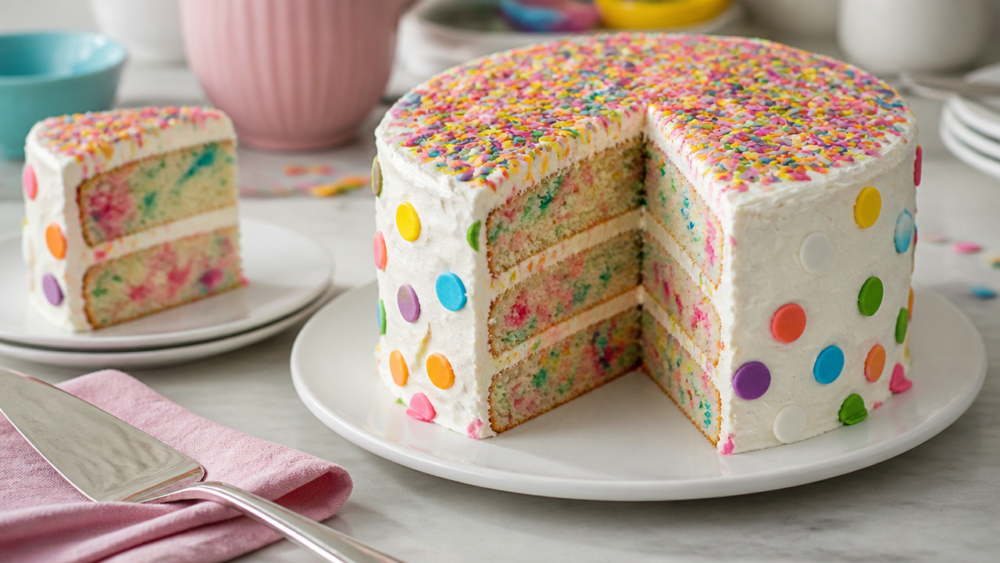 Easy Funfetti Dot Cakes: Viral Cake in a Cup With a Perfect Sprinkle Cap 1 The Best Funfetti Dot Cake: An Easy & Delicious Recipe