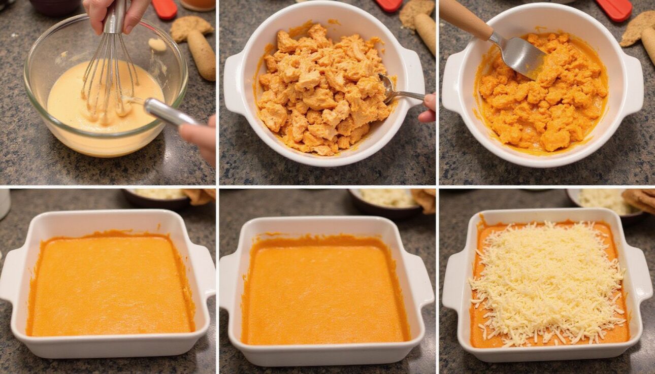 How to Make Buffalo Chicken Dip That's Creamy and Crowd-Pleasing 5 Step 3: Mix the Base Sauce