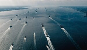 Why are Russian ships in UK waters (Devon Coast )? Explained an-aerial-view-of-the-english-channel-shipping-lan