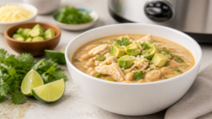 How to Make Healthy Crockpot White Chicken Chili That's Actually Creamy Healthy Crockpot White Chicken Chili Recipe