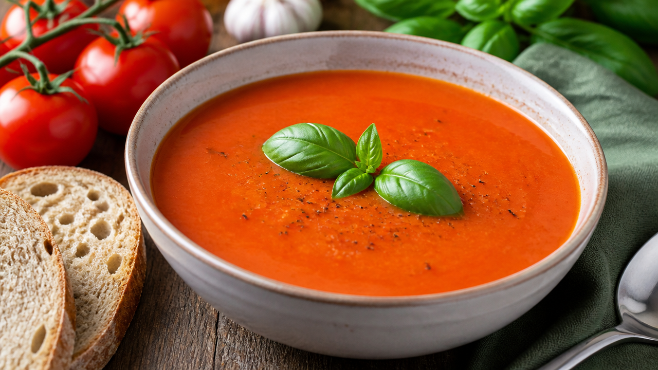 30 Minute Tomato Basil Soup Recipe