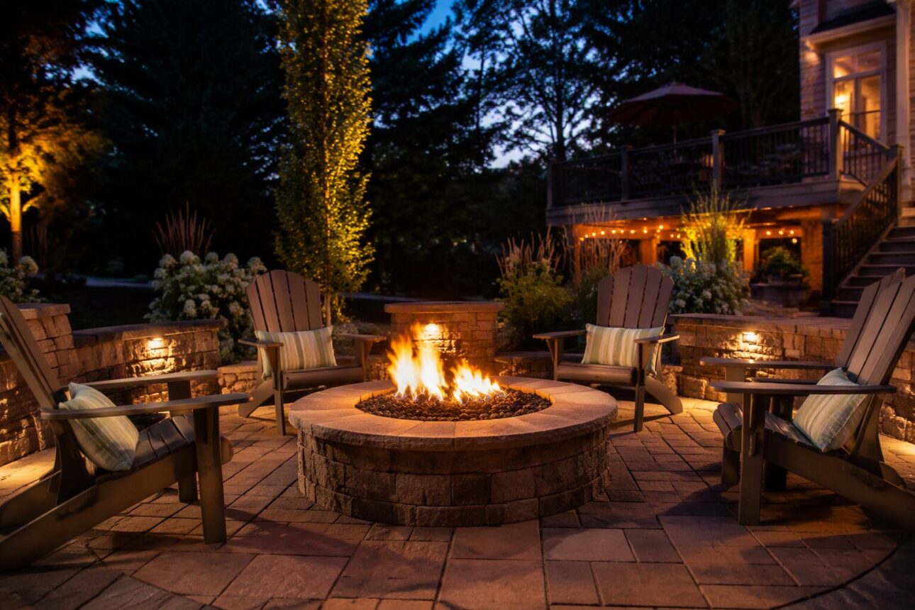 11 Creative Backyard Renovation Ideas for Busy Homeowners 10 8. Permanent Fire Pit Areas