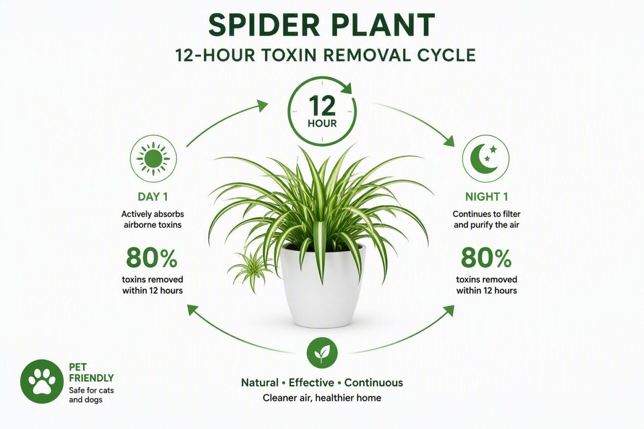 10 Easiest Air Purifying House Plants for Beginners 5 3. Spider Plant (Chlorophytum comosum)