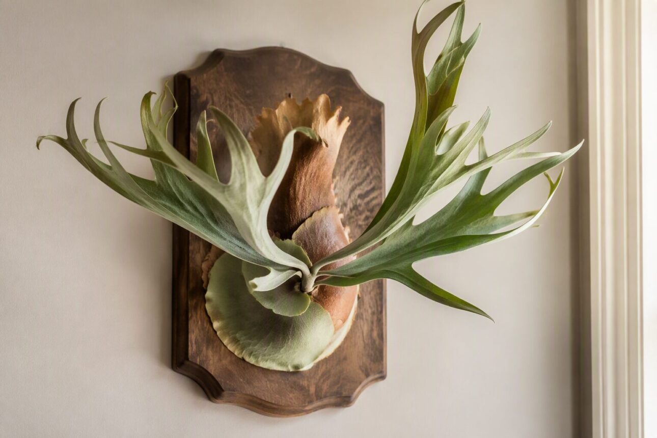 12 Creative Indoor Hanging Plant Ideas for Tiny Spaces 6 5. Staghorn Fern
