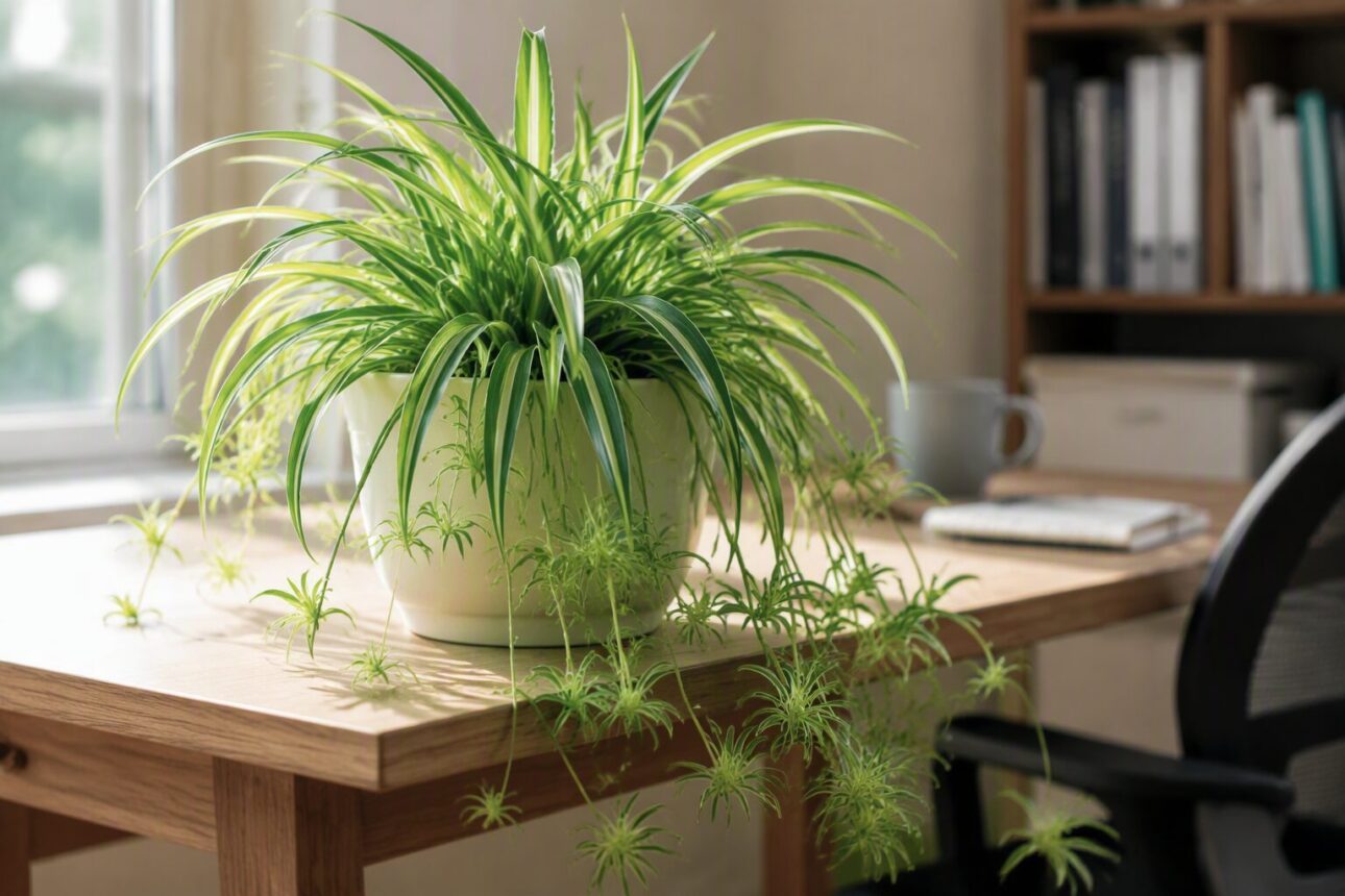 12 Creative Indoor Hanging Plant Ideas for Tiny Spaces 7 6. Spider Plant