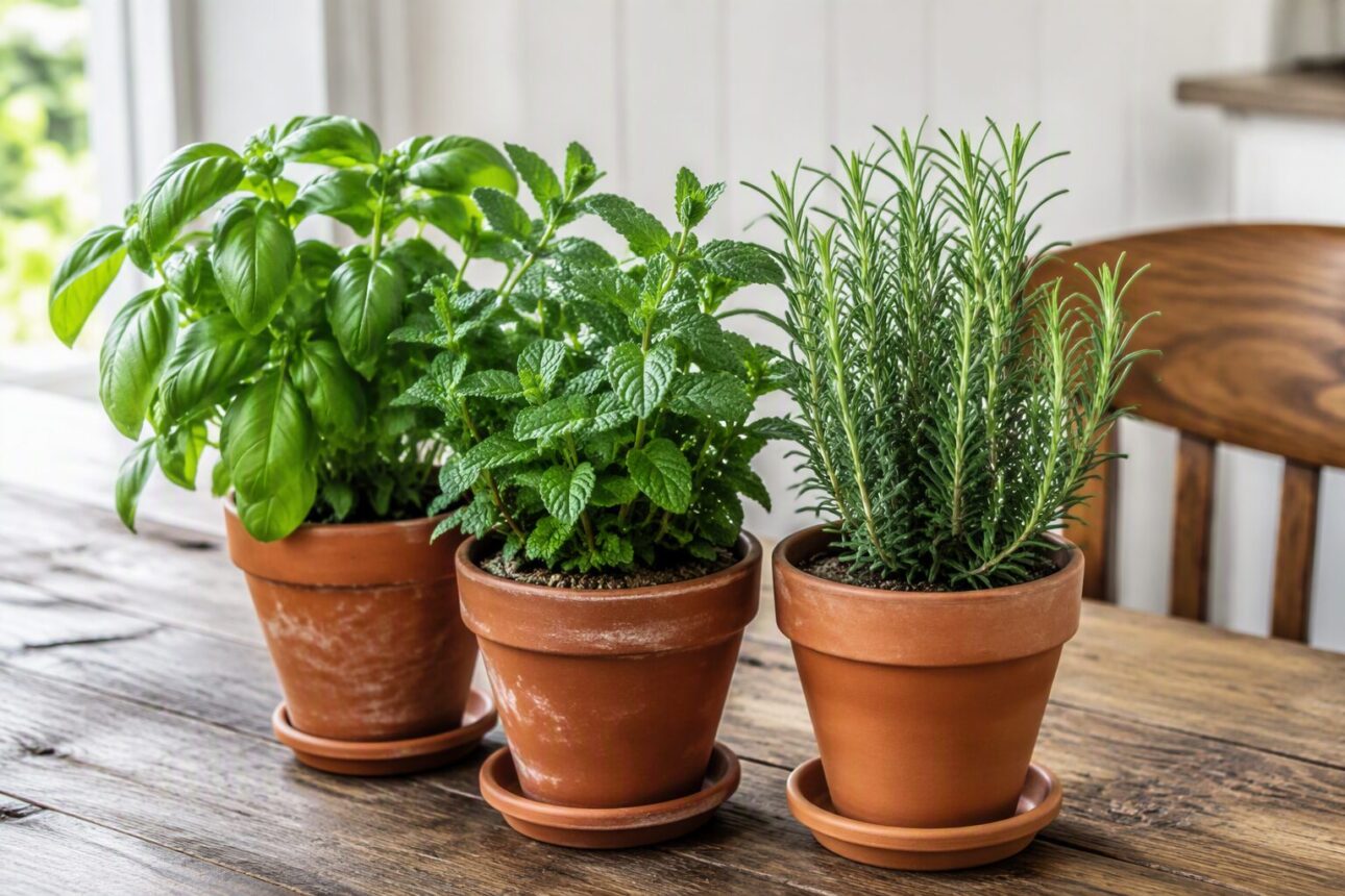 11 Expert Dining Table Centerpiece Ideas That Boost Curb Appeal 8 6. Fresh Herb Planters