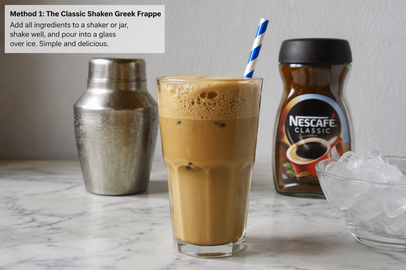 Easy Homemade Frappe That Never Fails 3 Step 1: Prep Your Coffee Base and Ice