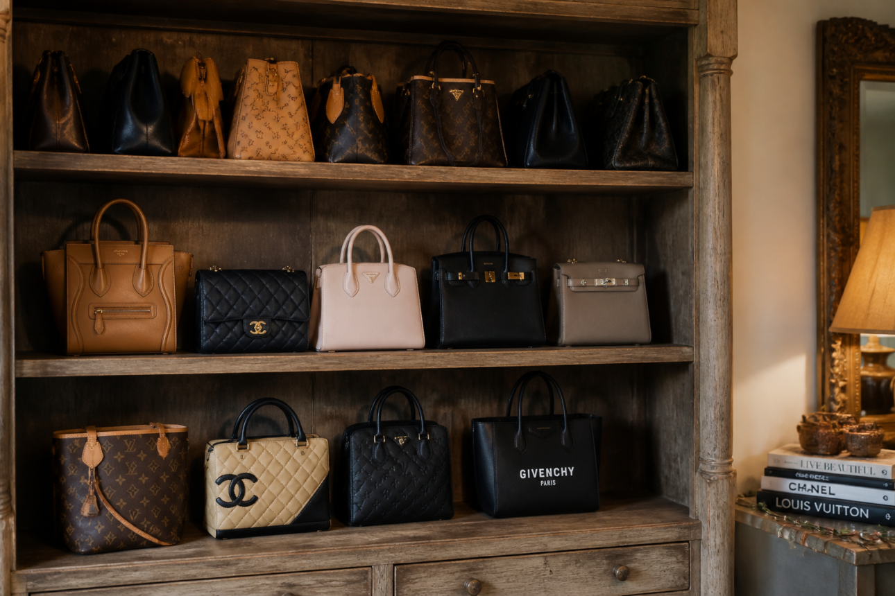 12 Creative Handbag Storage Ideas for Small Closets 5 3. Repurposed Bookshelf Displays