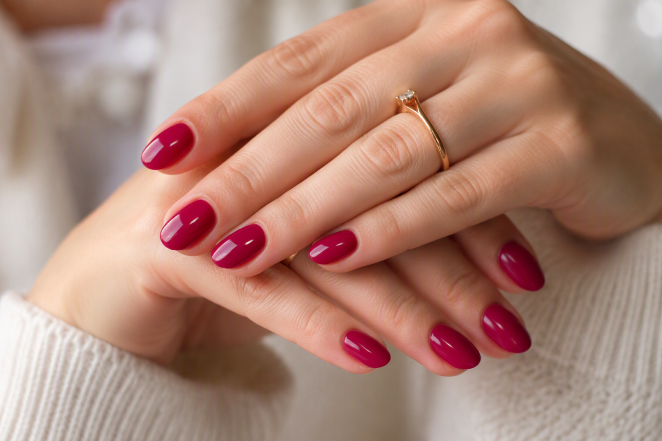 10 Creative August Nail Ideas for Summer Vacations 1 1. Best Juicy Raspberry Tones