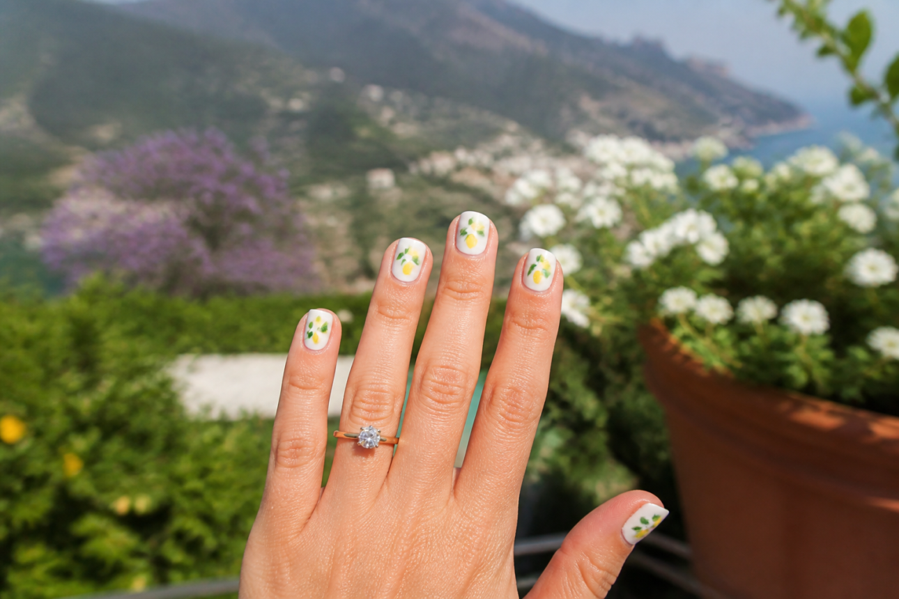 12 Beautiful August Nail Designs Everyone Should Know 6 4. Playful Fruit-Print Accents