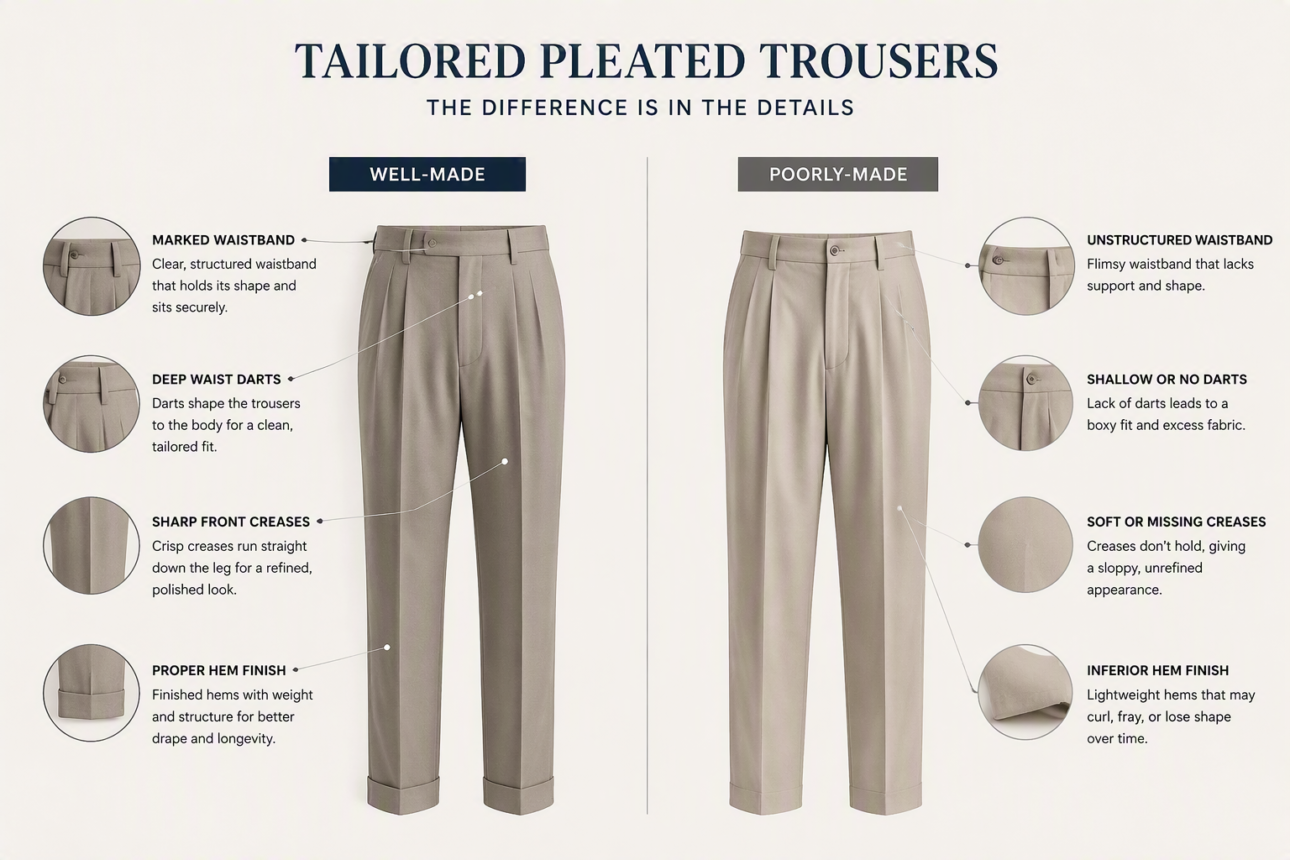12 Stylish Senior Pants Ideas for Seniors Looking to Shine 6 4. Tailored Pleated Trousers