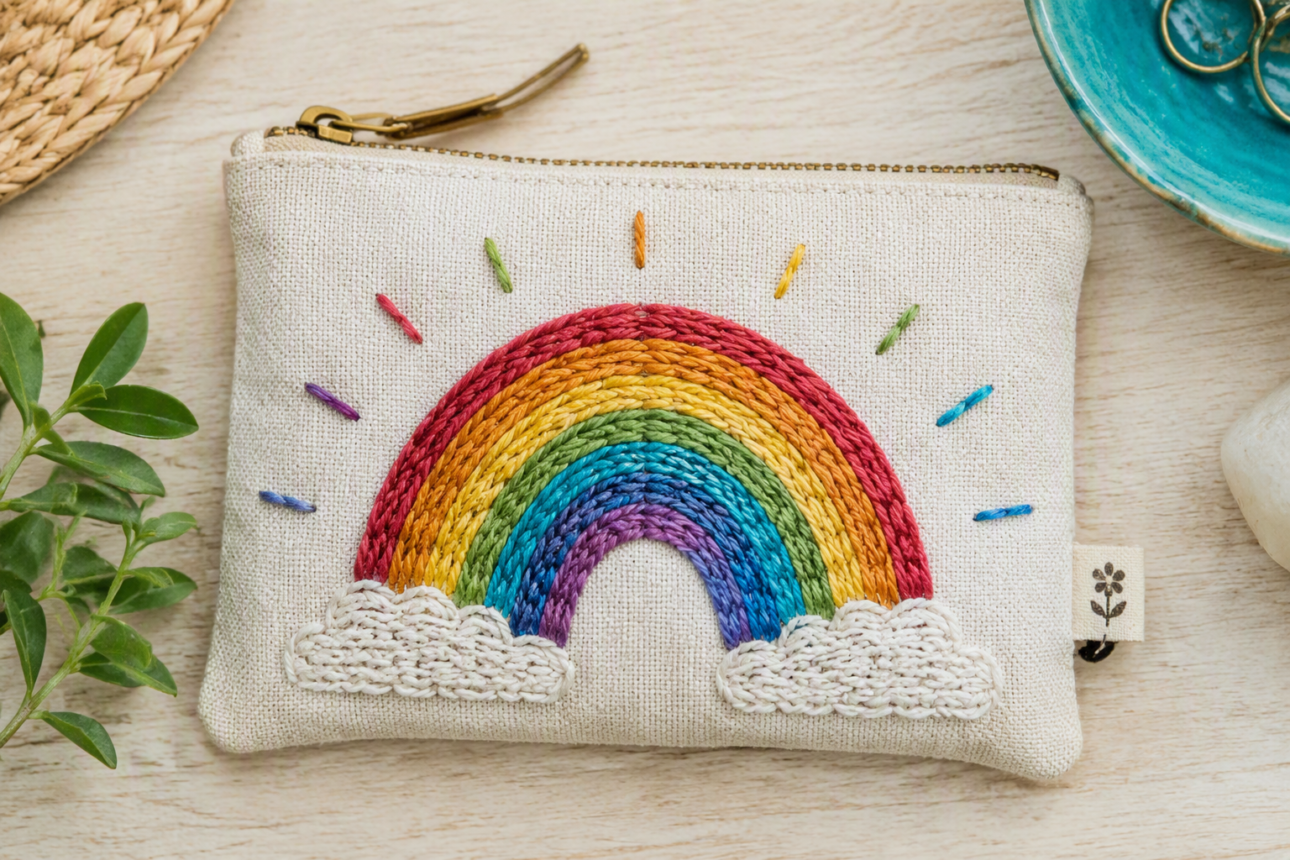 13 Genius DIY Embroidery Ideas for Beginners 6 4. Modern Rainbow Stitch Projects