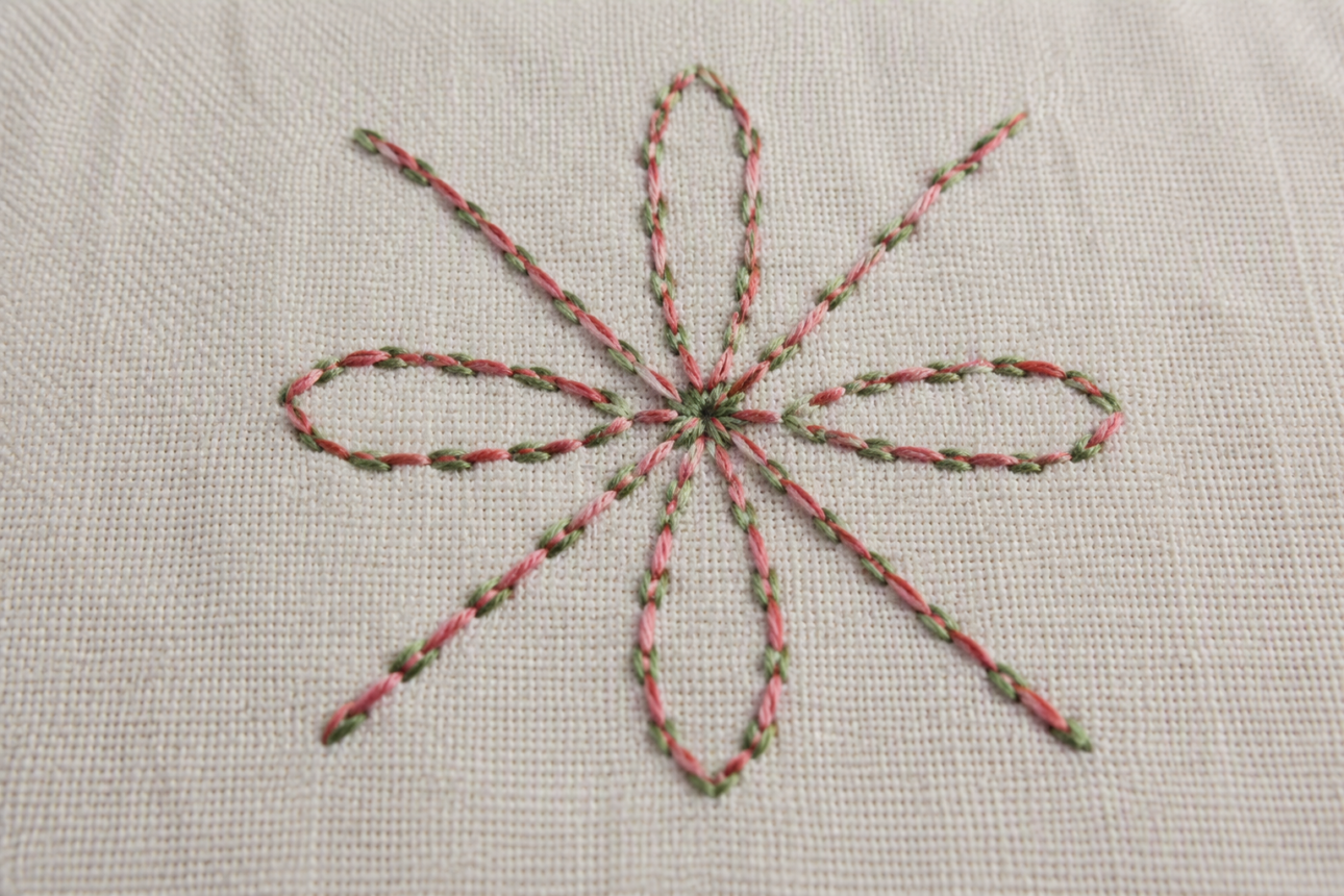 12 Creative Embroidery Stitch Ideas for Beginners 6 4. Textural Woven Wheel Stitches