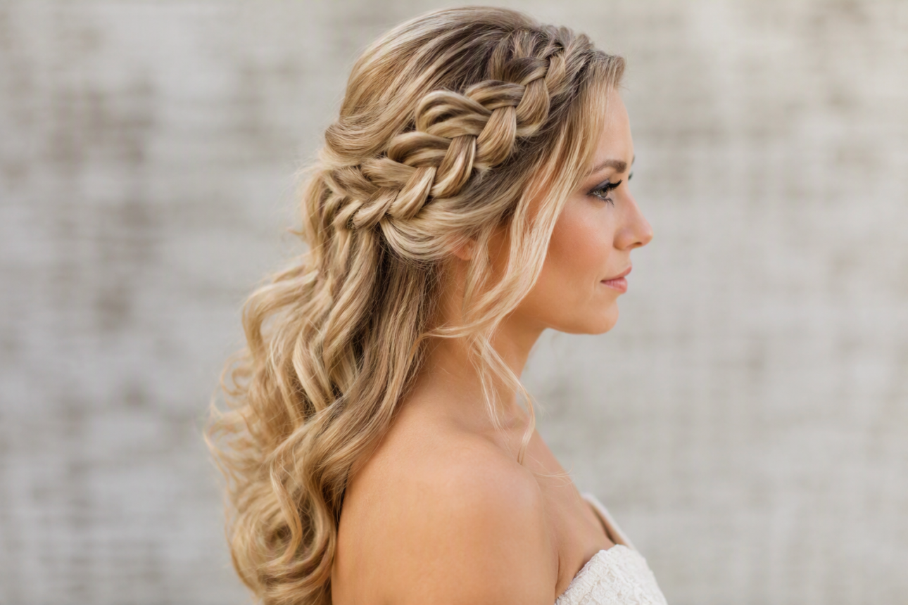 9 Expert Braided Dutch Hairstyles You Will Love 5 3. Stunning Romantic Side Half-Updo