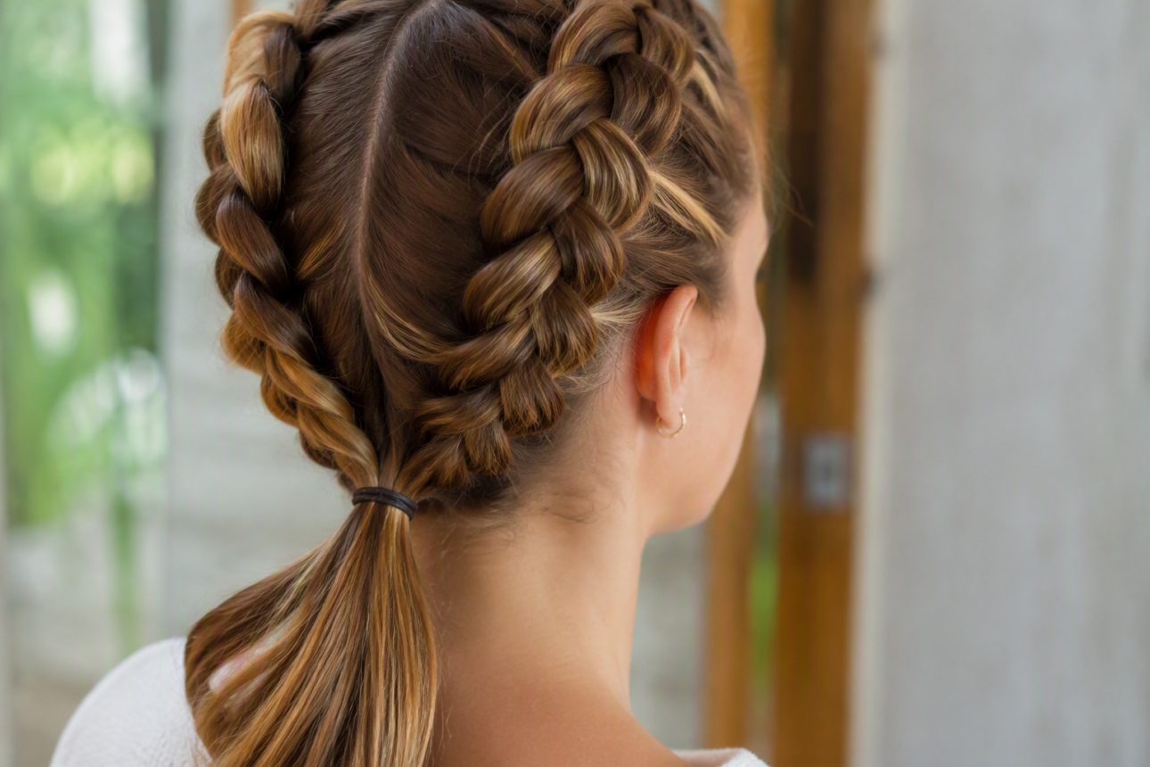 9 Expert Braided Dutch Hairstyles You Will Love 3 1. Best Double Dutch Braids to Ponytail