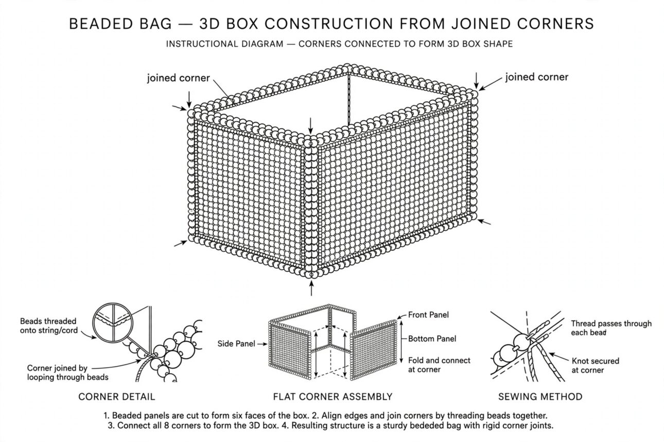 beaded_bag_3d_construction beaded bag 3d construction