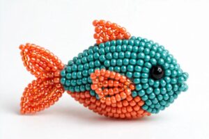beaded fish colored